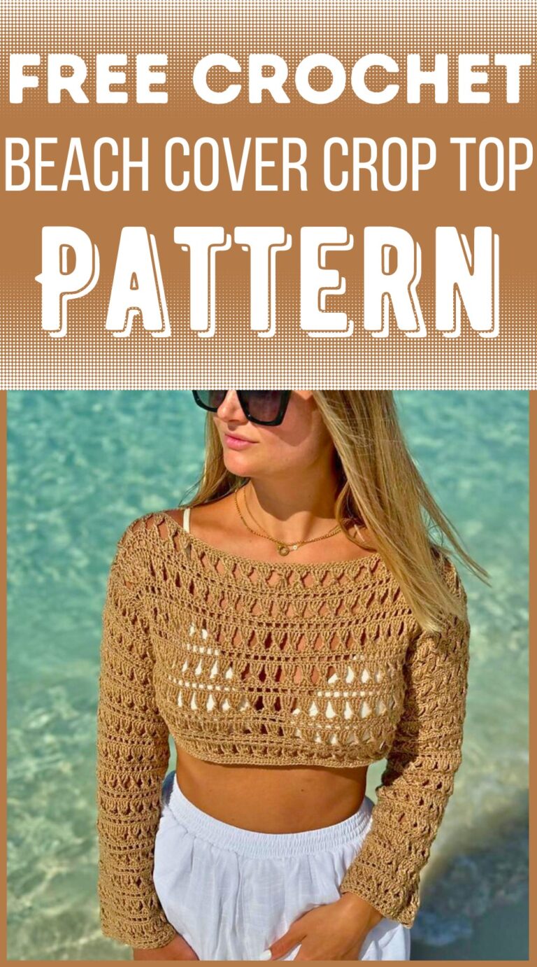 Coastal Patch Crochet Embellished Cropped Top