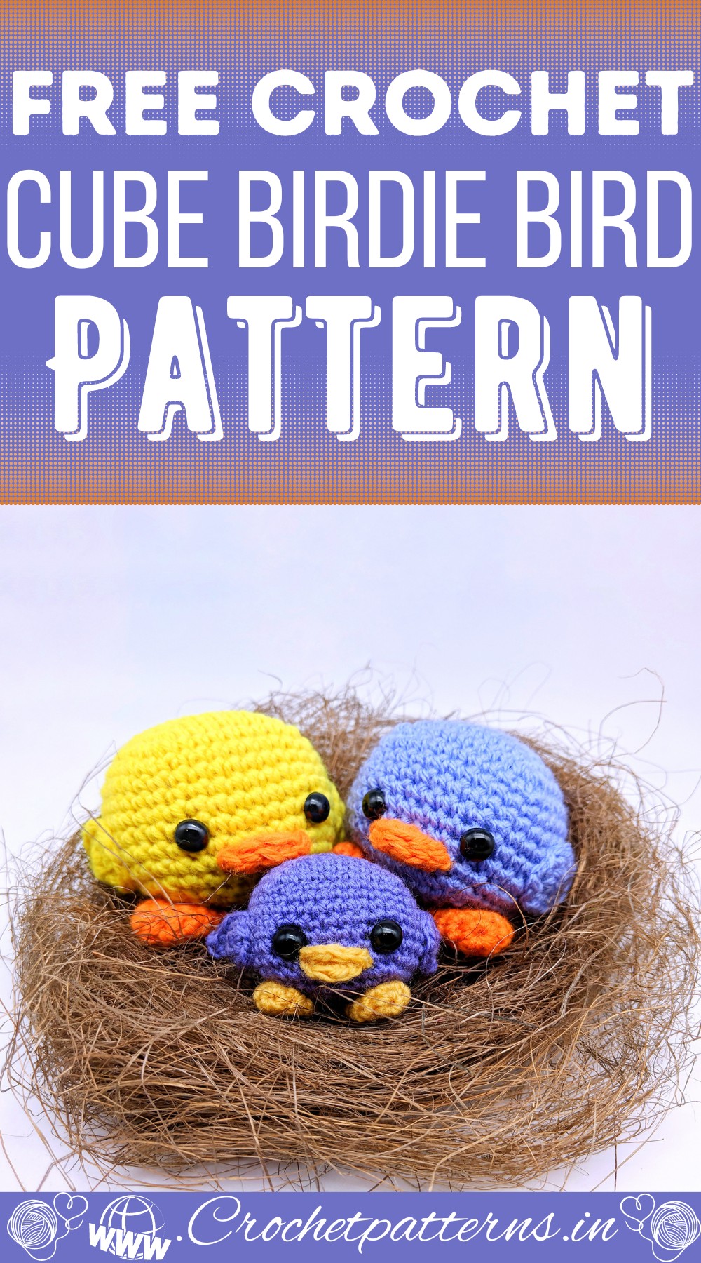 Crochet Cube Birdie Bird Pattern