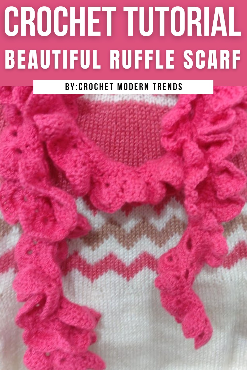 Crochet Beautiful Ruffle Scarf