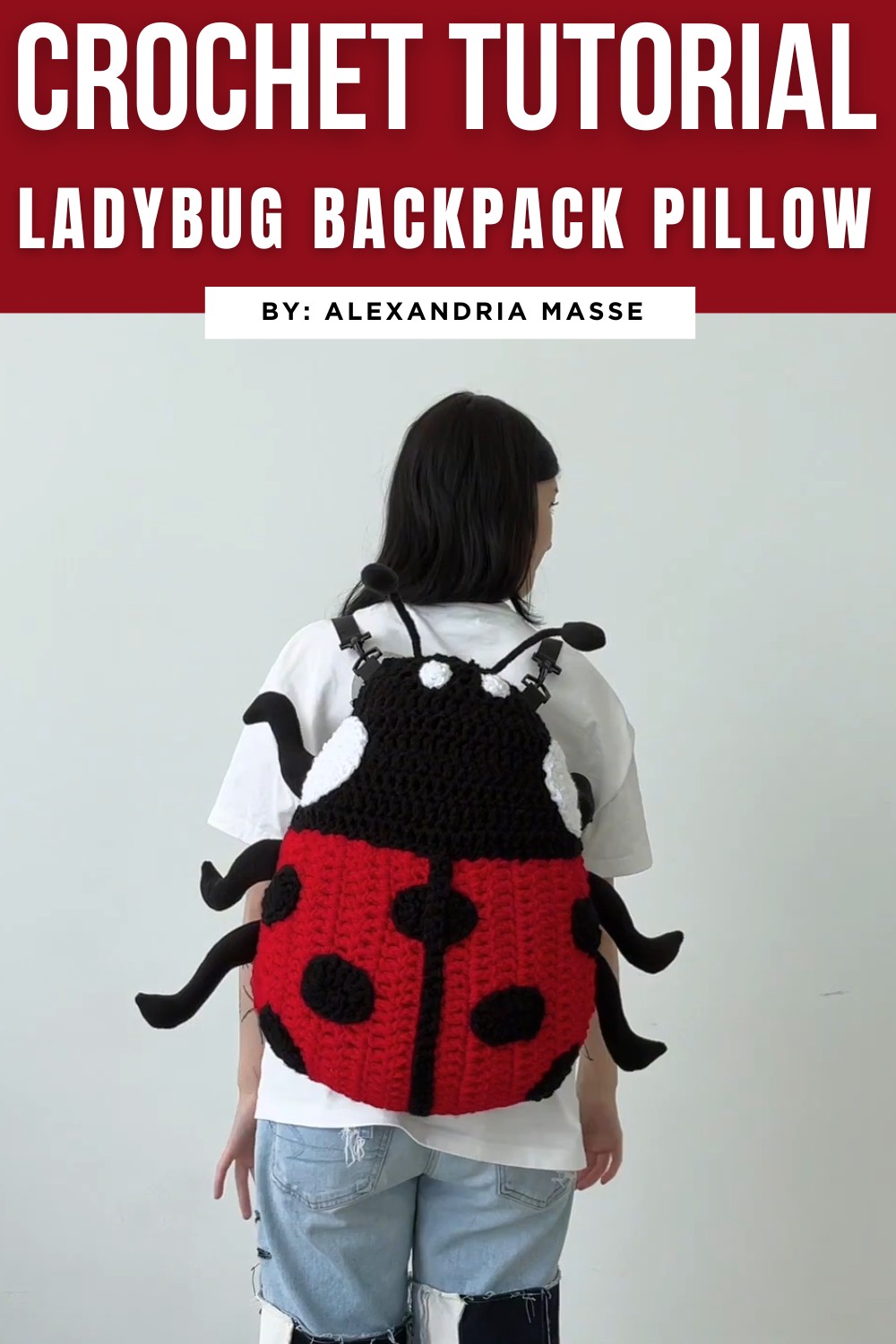 Crochet Ladybug Backpack Pillow Pattern