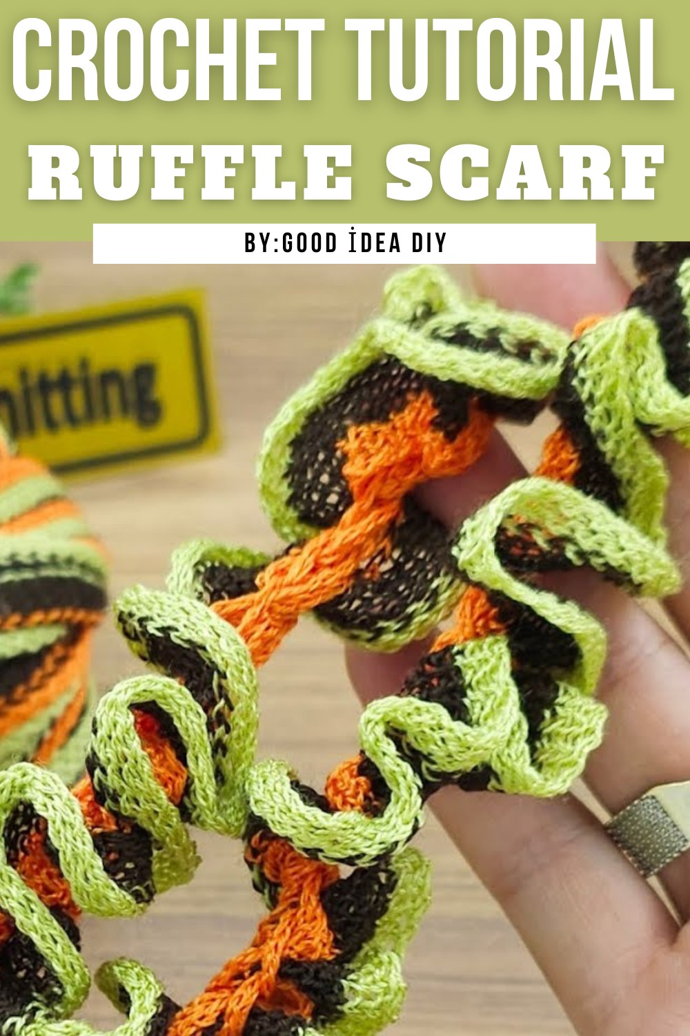 Crochet Ruffle Scarf