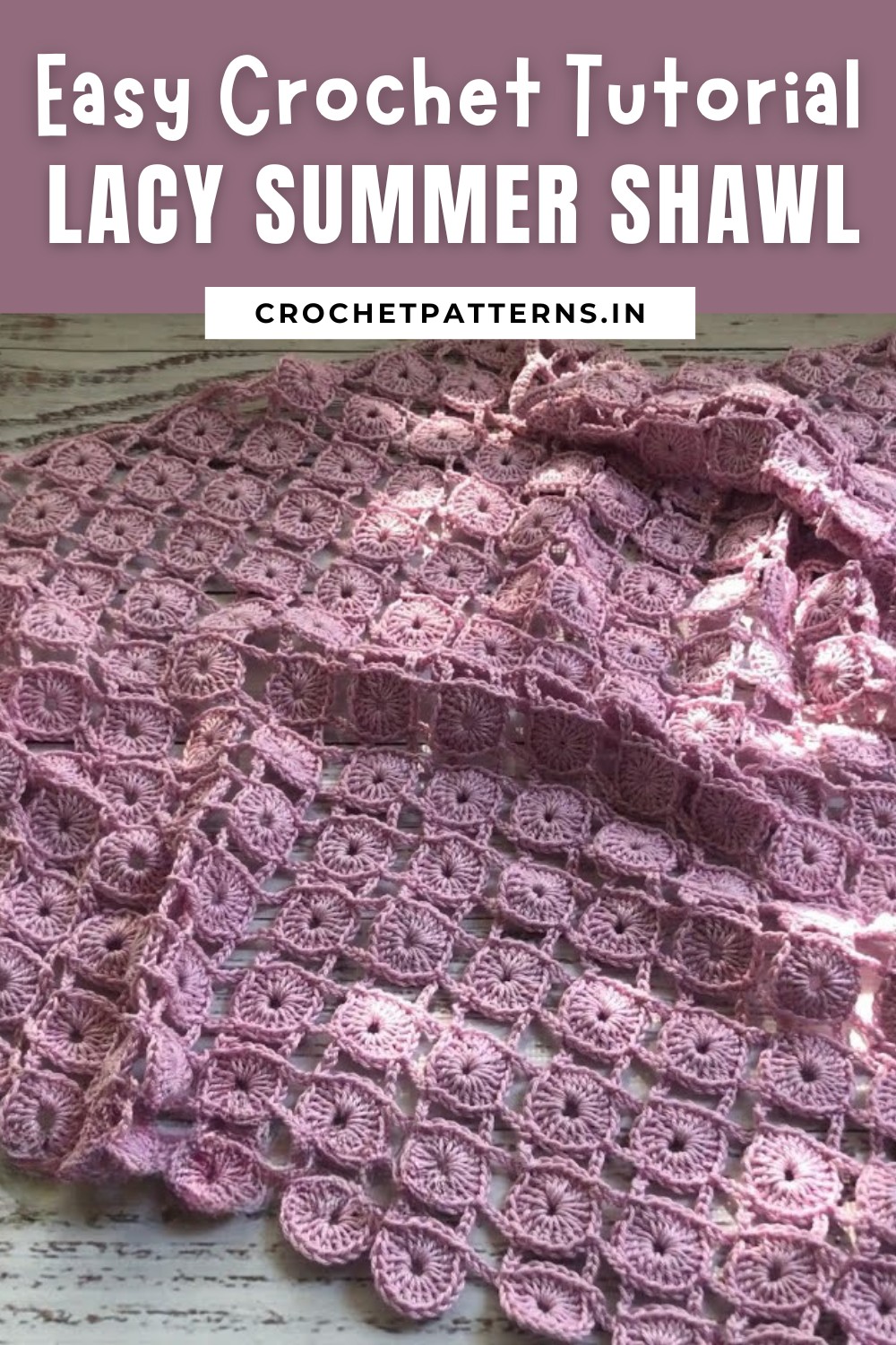 How to Crochet Lacy Summer Shawl
