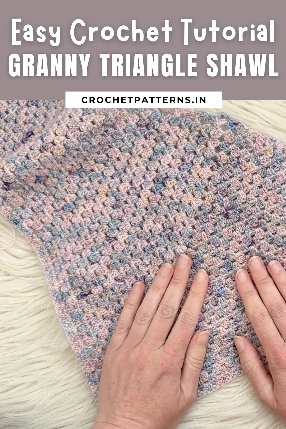 How to Crochet a Granny Triangle Shawl