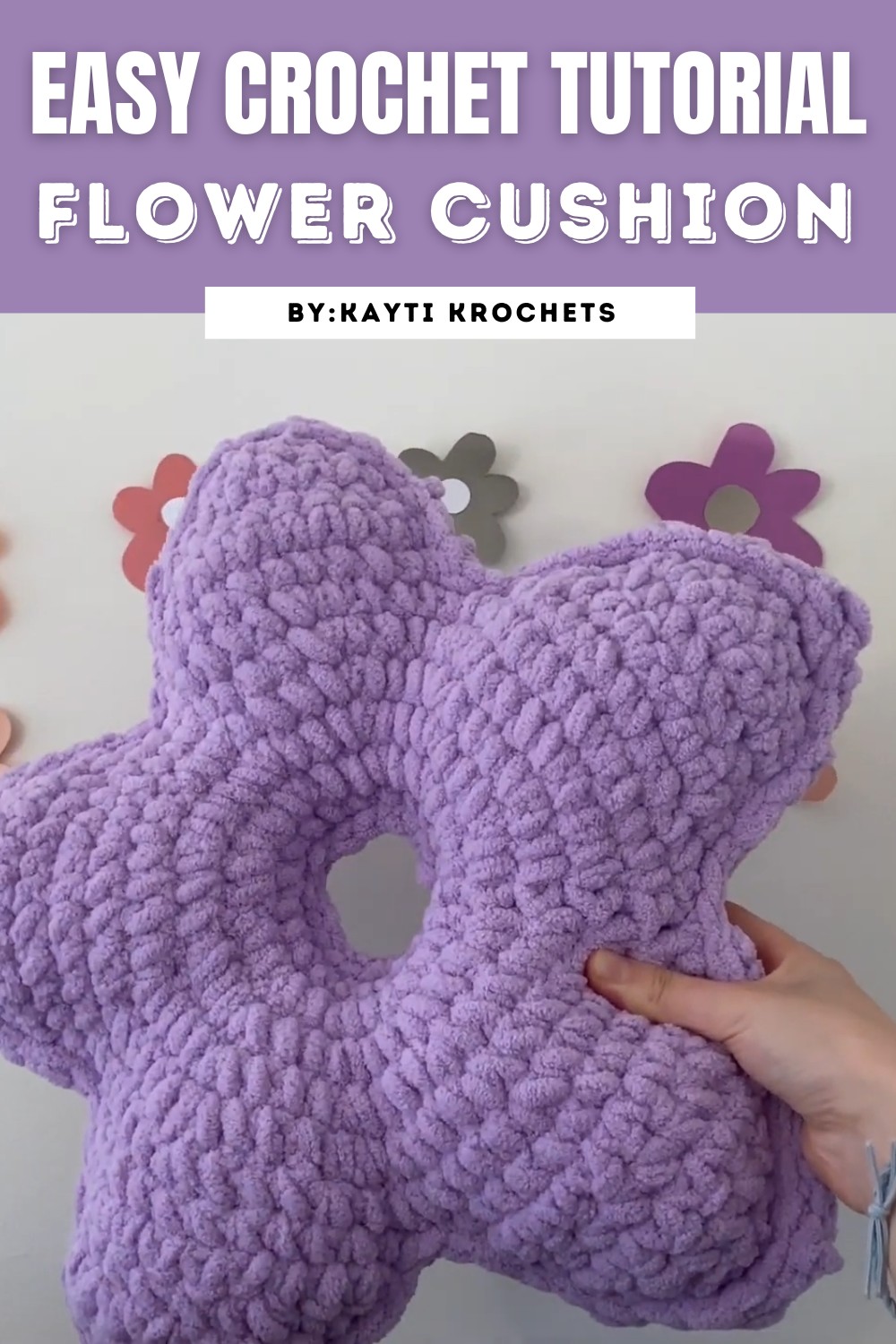 Crochet Flower Cushion