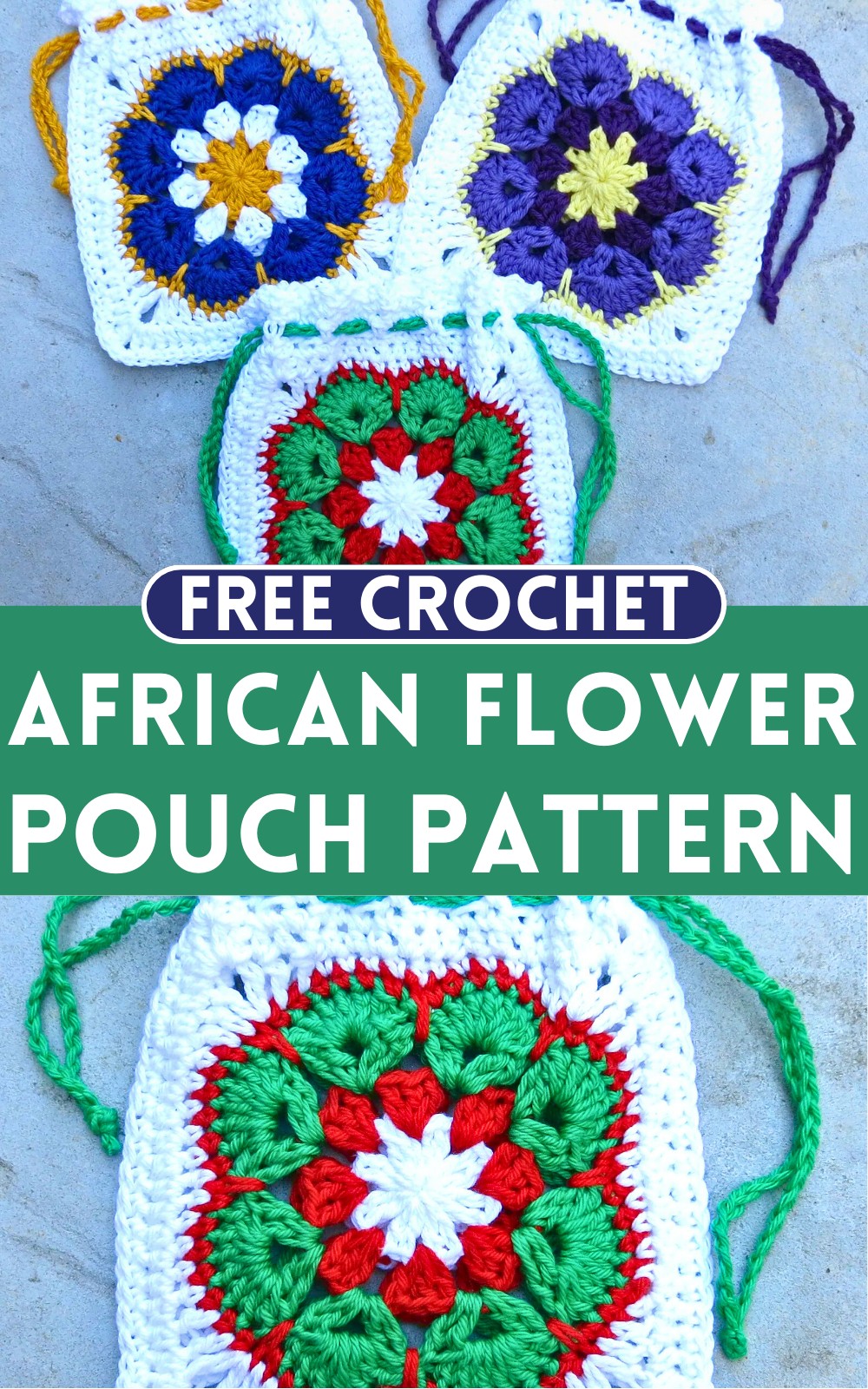 African Flower Pouch