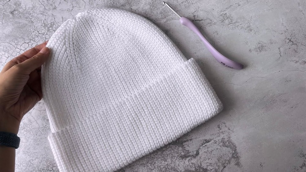 Crochet Beanie Hat step 6