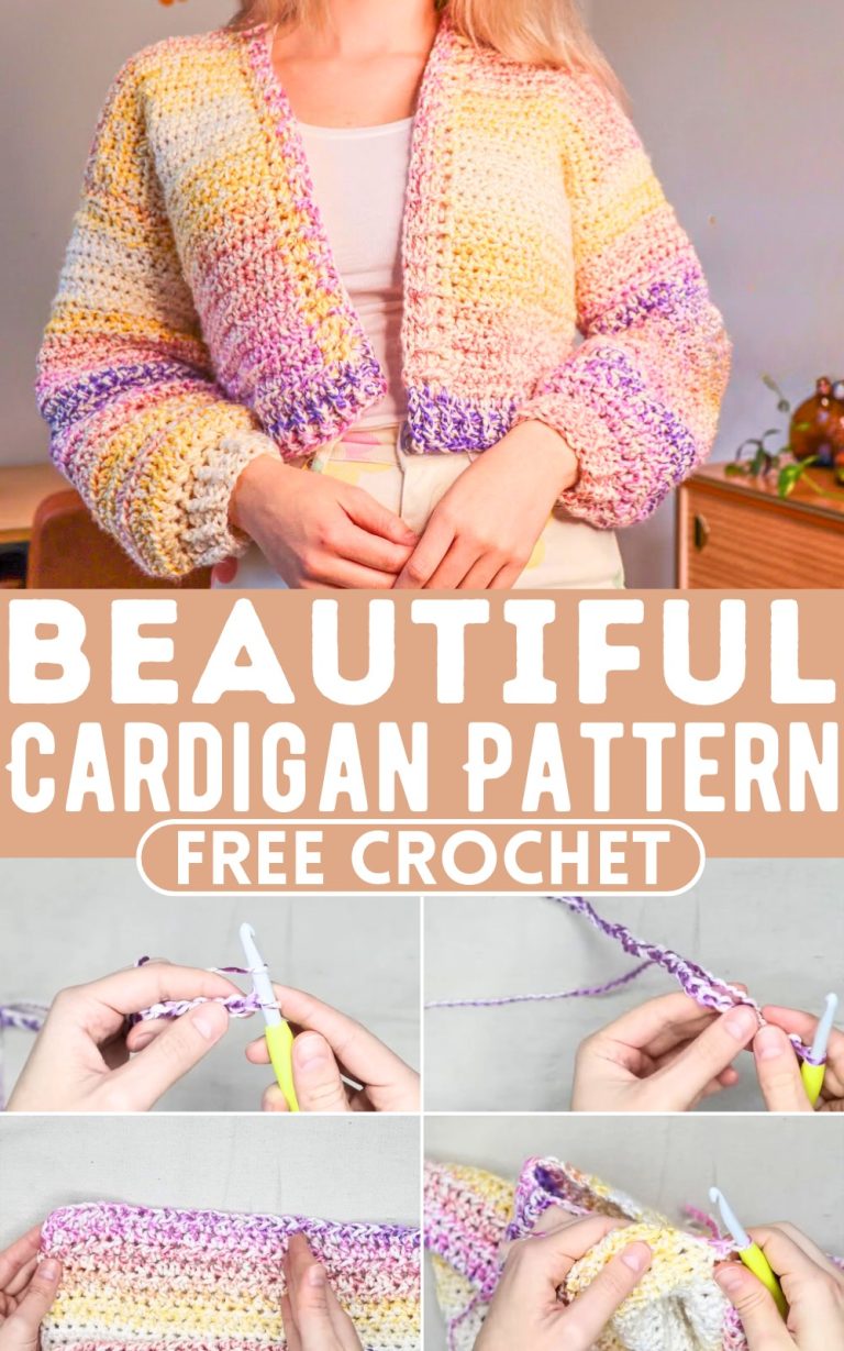 Beautiful Colorful Crochet Cardigan Pattern