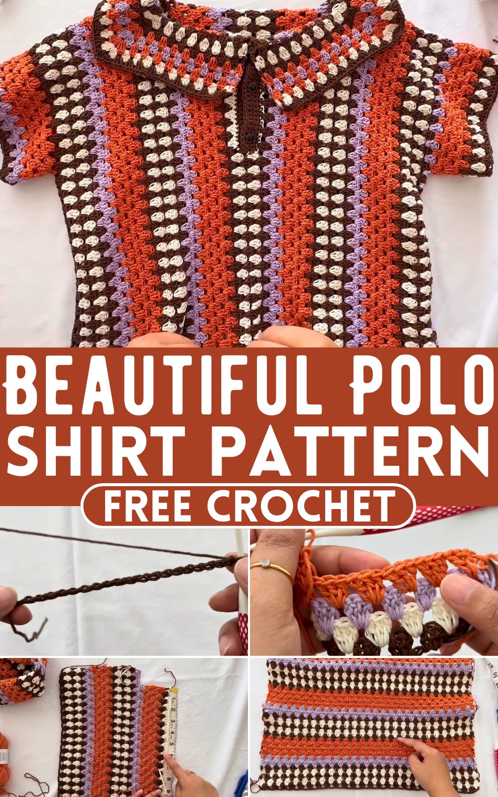 Crochet Beautiful Polo Shirt Pattern