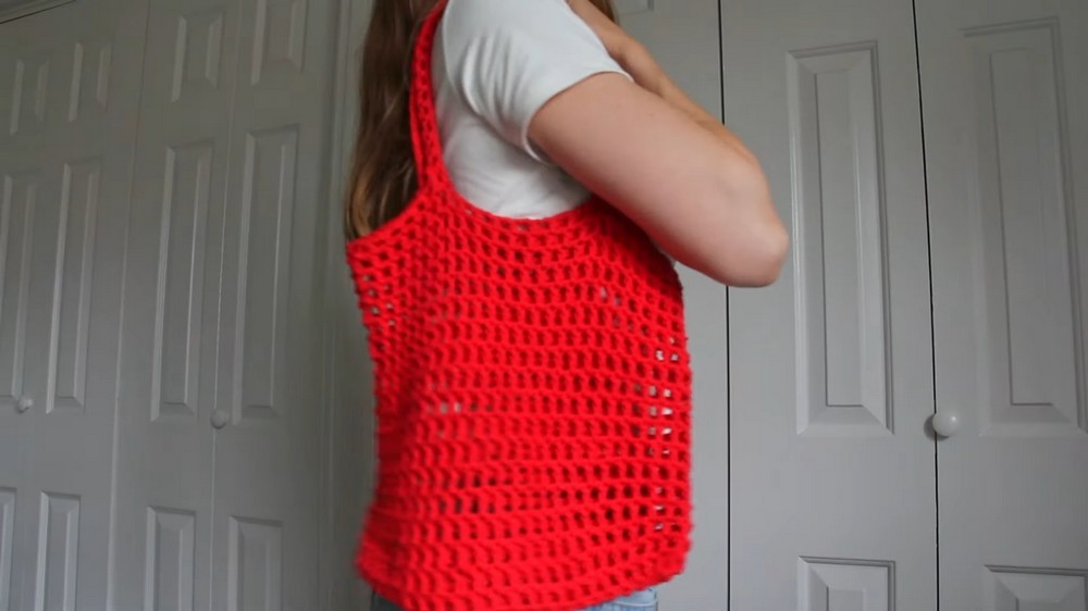 Crochet Mesh Bag Pattern stp 6