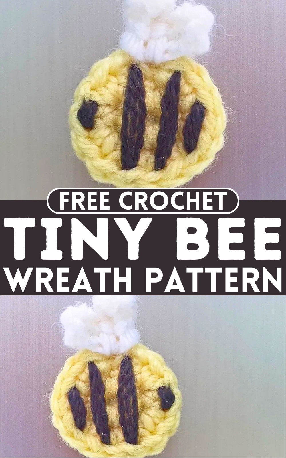 Crochet Tiny Bee Applique Pattern