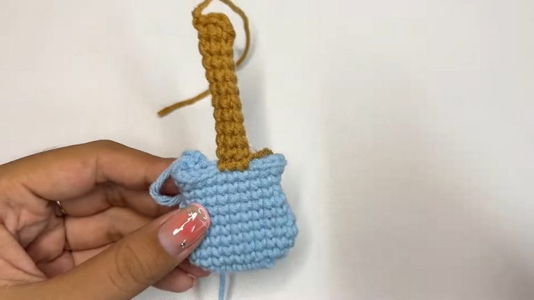 Crochet Guitar Keychains Pattern Step By Step