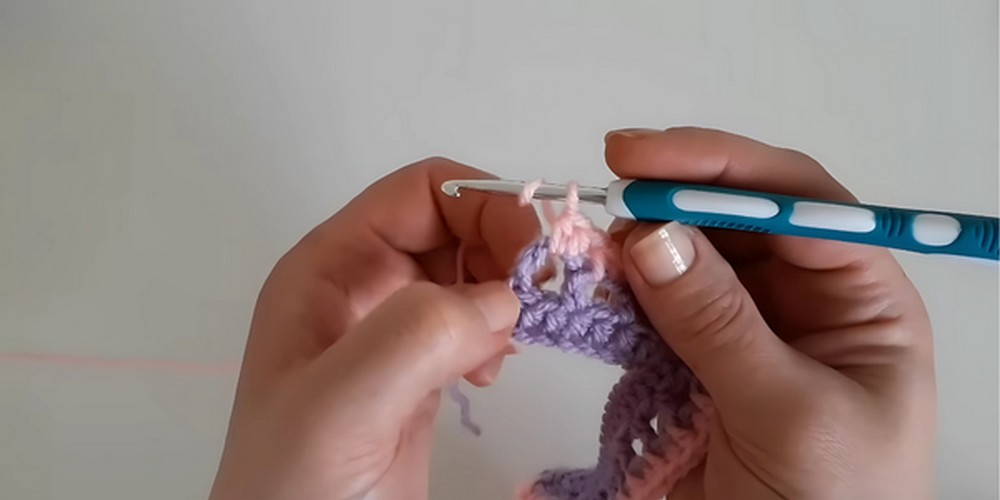 Crochet Layered Dress For Baby step 6