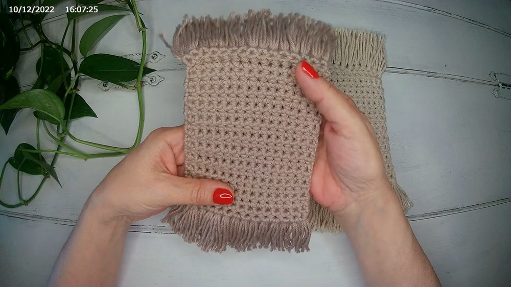 Crochet Mug Rug step 7