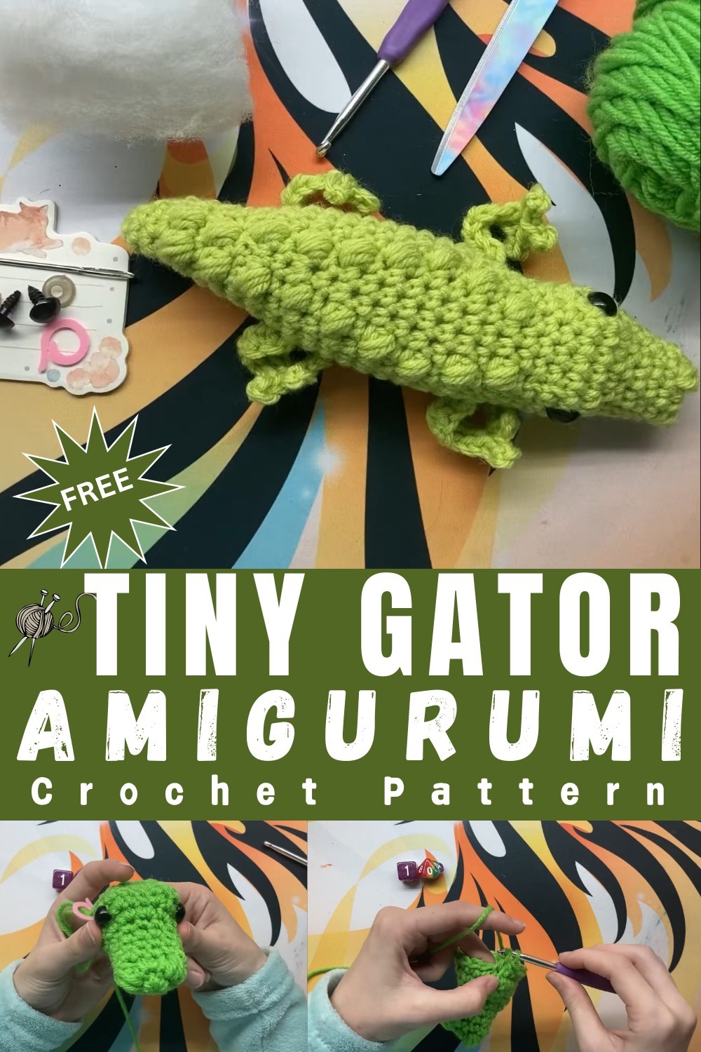 How To Crochet A Tiny Gator