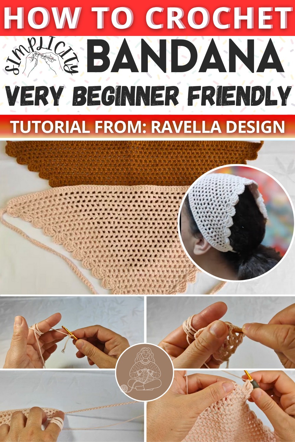 How To Crochet A Very Easy Bandana Very Beginner Friendly Crochet Bandana Tutorial Örgü Bandana