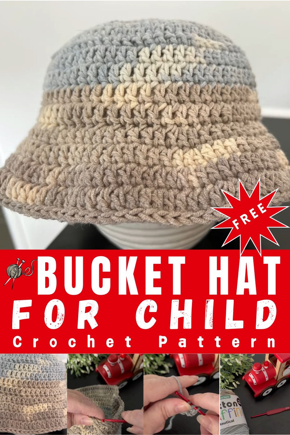 How To Crochet a Child's Bucket Hat
