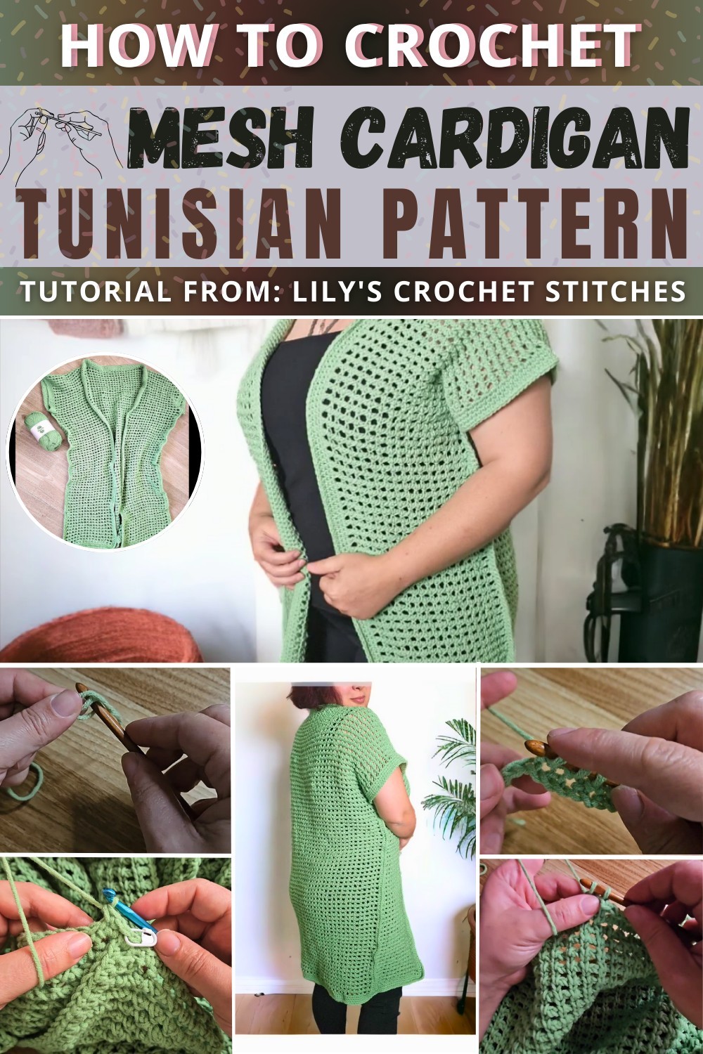How To Mesh Cardigan Tunisian Crochet