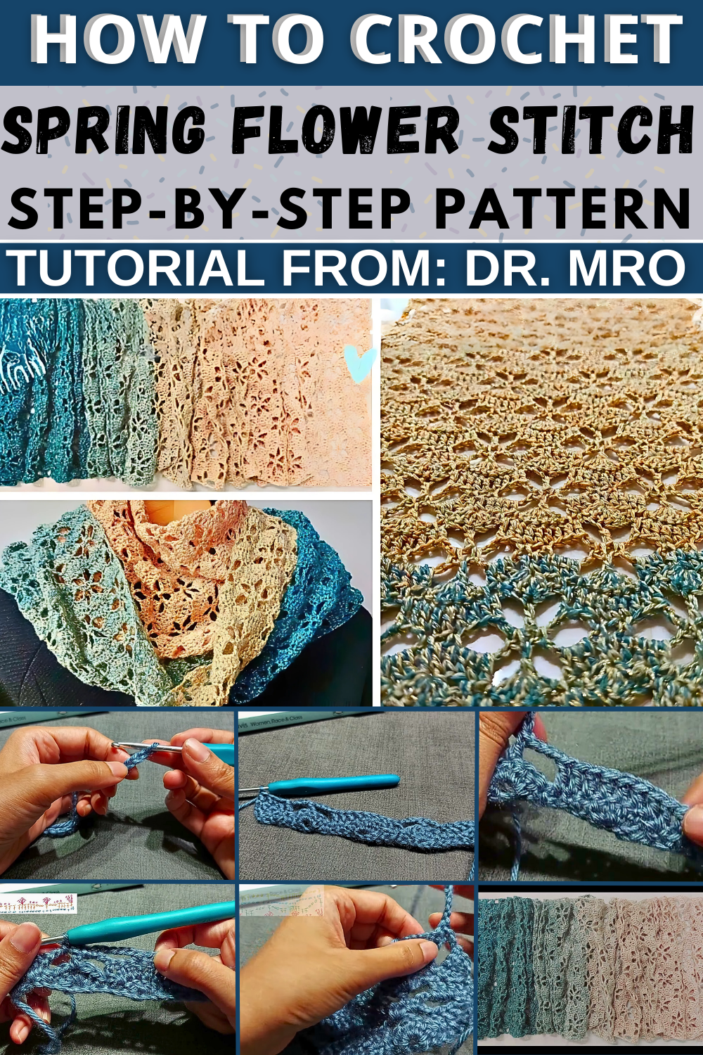 Crochet Tutorial Spring Flower Stitch Pattern