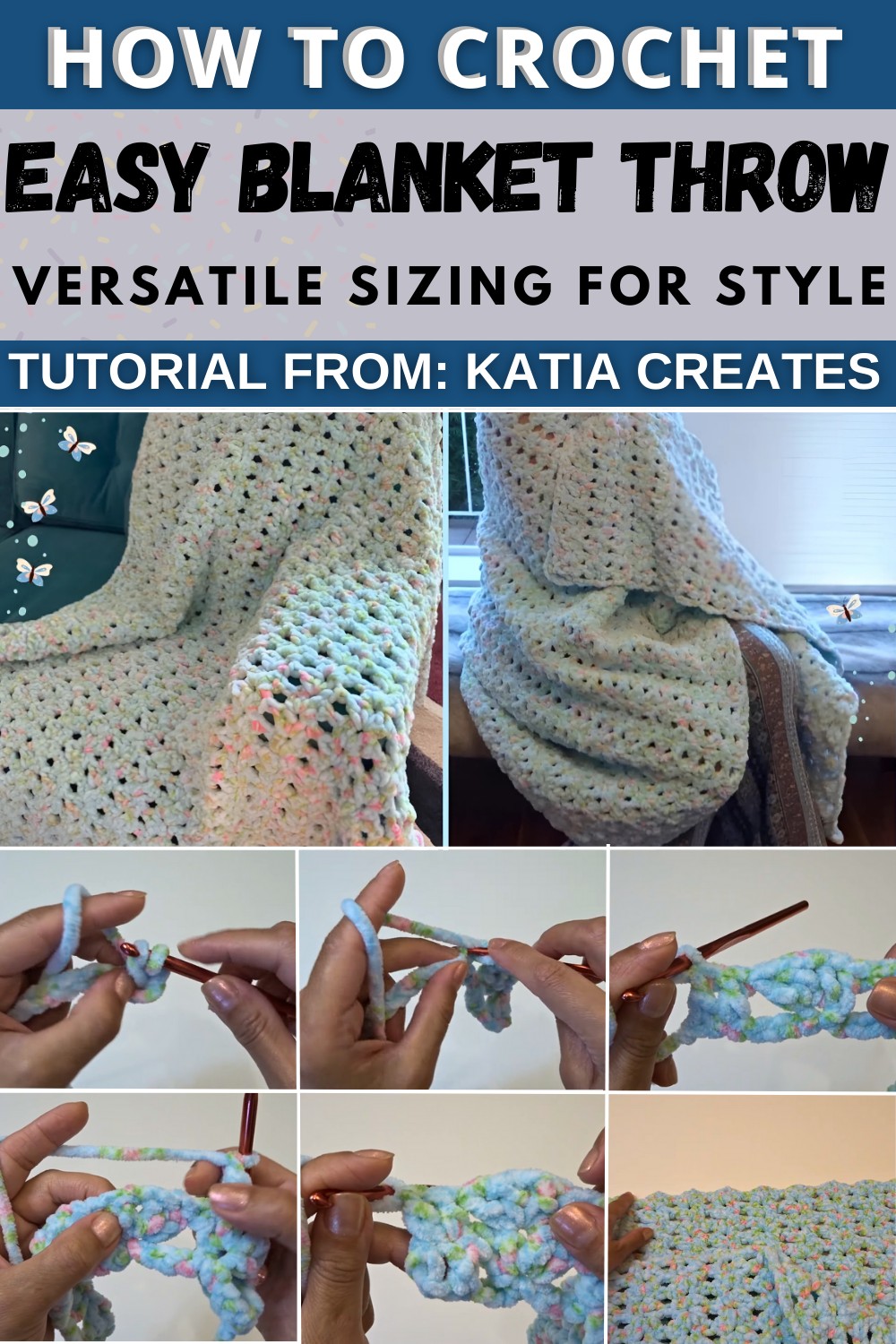 Easy Crochet Blanket Crochet Beginner Blanket