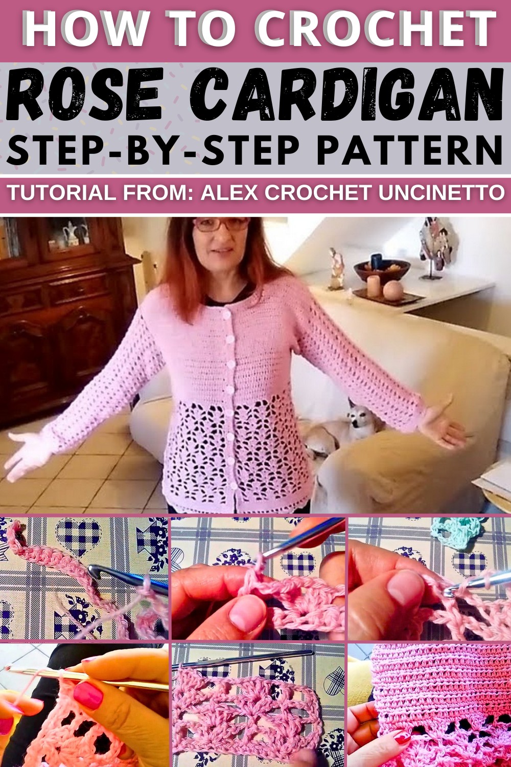 Easy Crochet Cardigan Rose