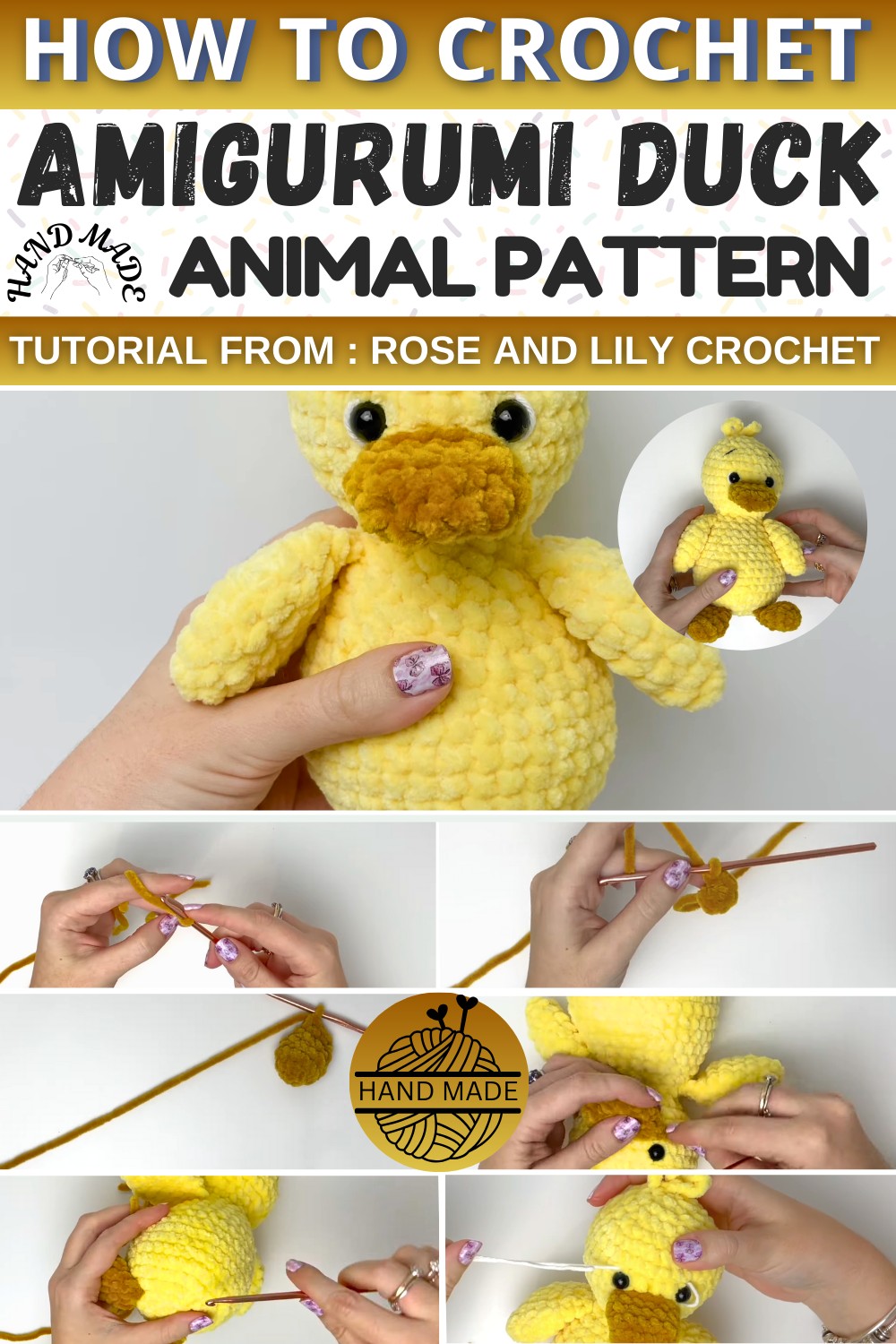 Easy Crochet Duck Free Amigurumi Animal Pattern