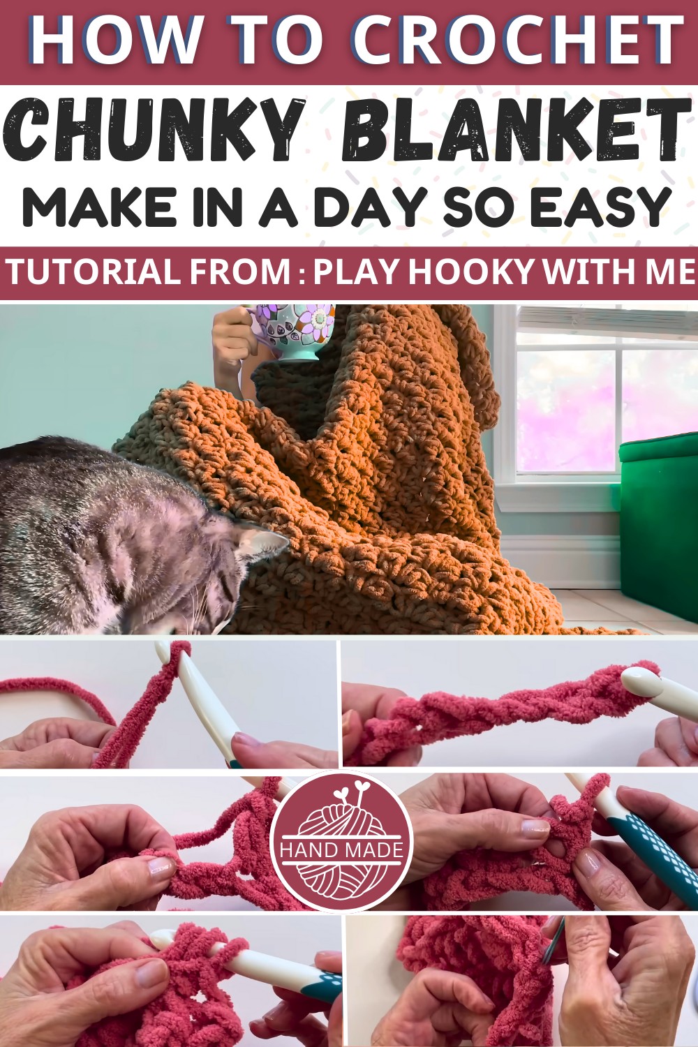 Make in a Day Crochet Chunky Blanket