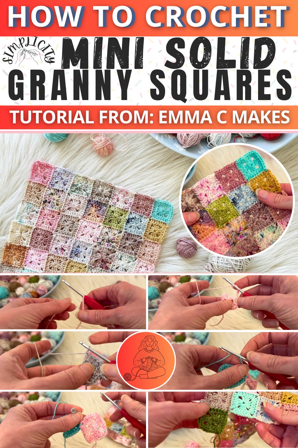 Mini Solid Granny Squares