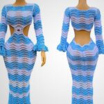 Crochet Weave Long Sleeve Cut-out Dress Tutorial 1