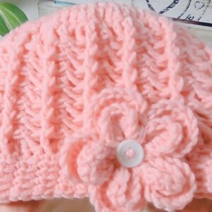Easy & Quick Crochet Baby Girl Flower Hat 0-3 Months - Free Pattern