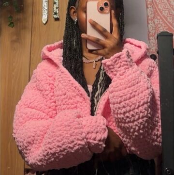 How To Crochet A Chunky Hooded Cardigan 1