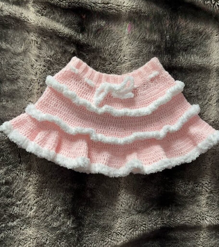 Crochet Project Is Ruffling Free Crochet Ruffles Skirt Tutorial for Beginners