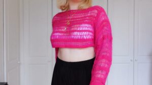 How To Make A Crochet Mesh Long Sleeve Top 1