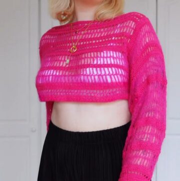 How To Make A Crochet Mesh Long Sleeve Top 1