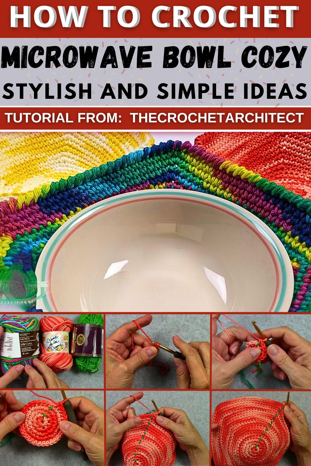Simple & Easy Crochet Microwave Bowl Cozy Pattern 1