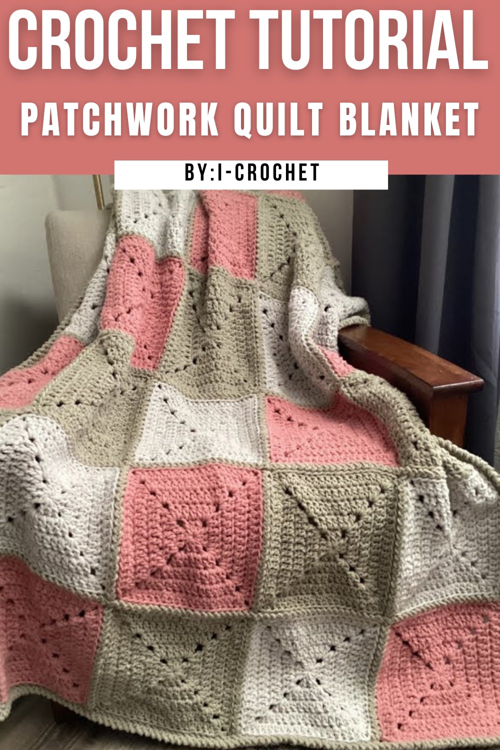 EASY Granny Square Patchwork Quilt Blanket