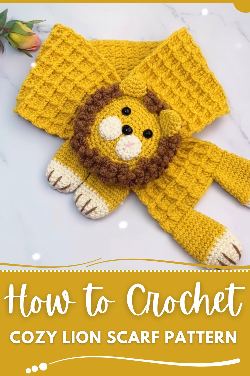 Cozy Crochet Lion Scarf Pattern