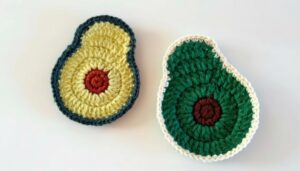 Crochet Avocado Motif Coaster Pattern 1