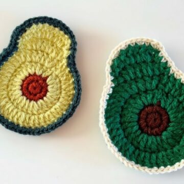 Crochet Avocado Motif Coaster Pattern 1