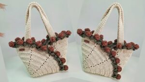 Crochet Bag With Roses Pattern 1