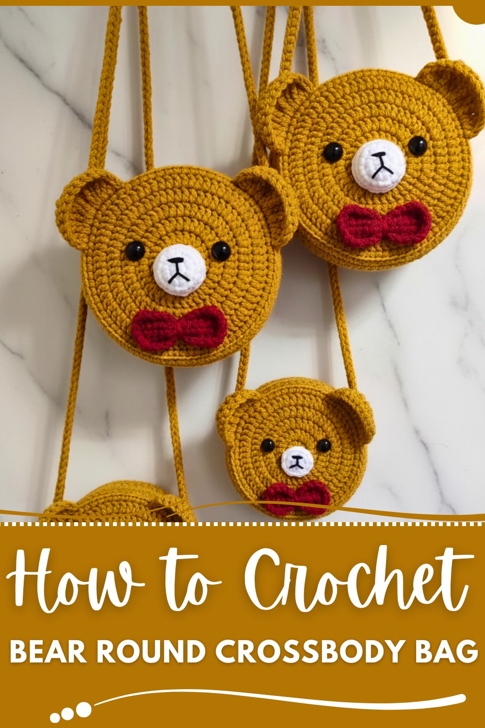 Crochet Bear Round Crossbody Bag Pattern