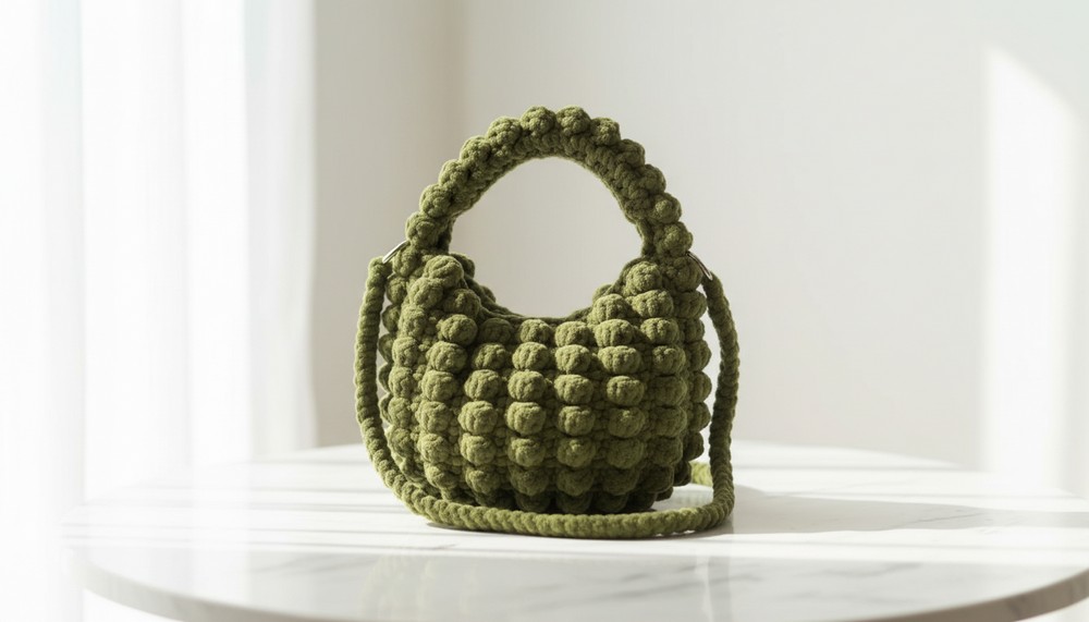 Crochet Bubble Stitch Bag Tutorial 2