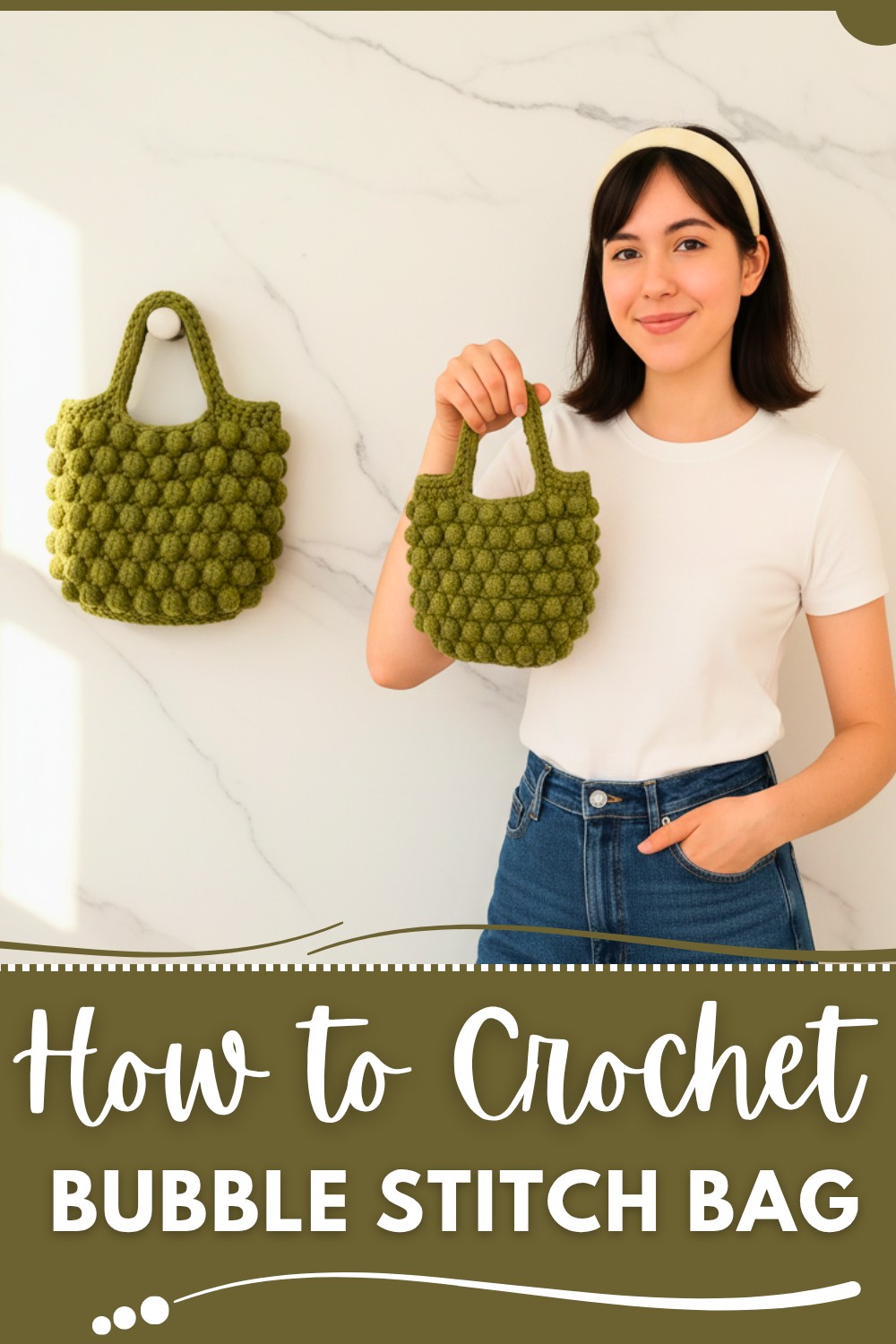 Crochet Bubble Stitch Bag Tutorial