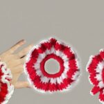Crochet Candy Cane Scrunchie 1