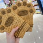 Crochet Cat Claw Half Finger Gloves Tutorial 1