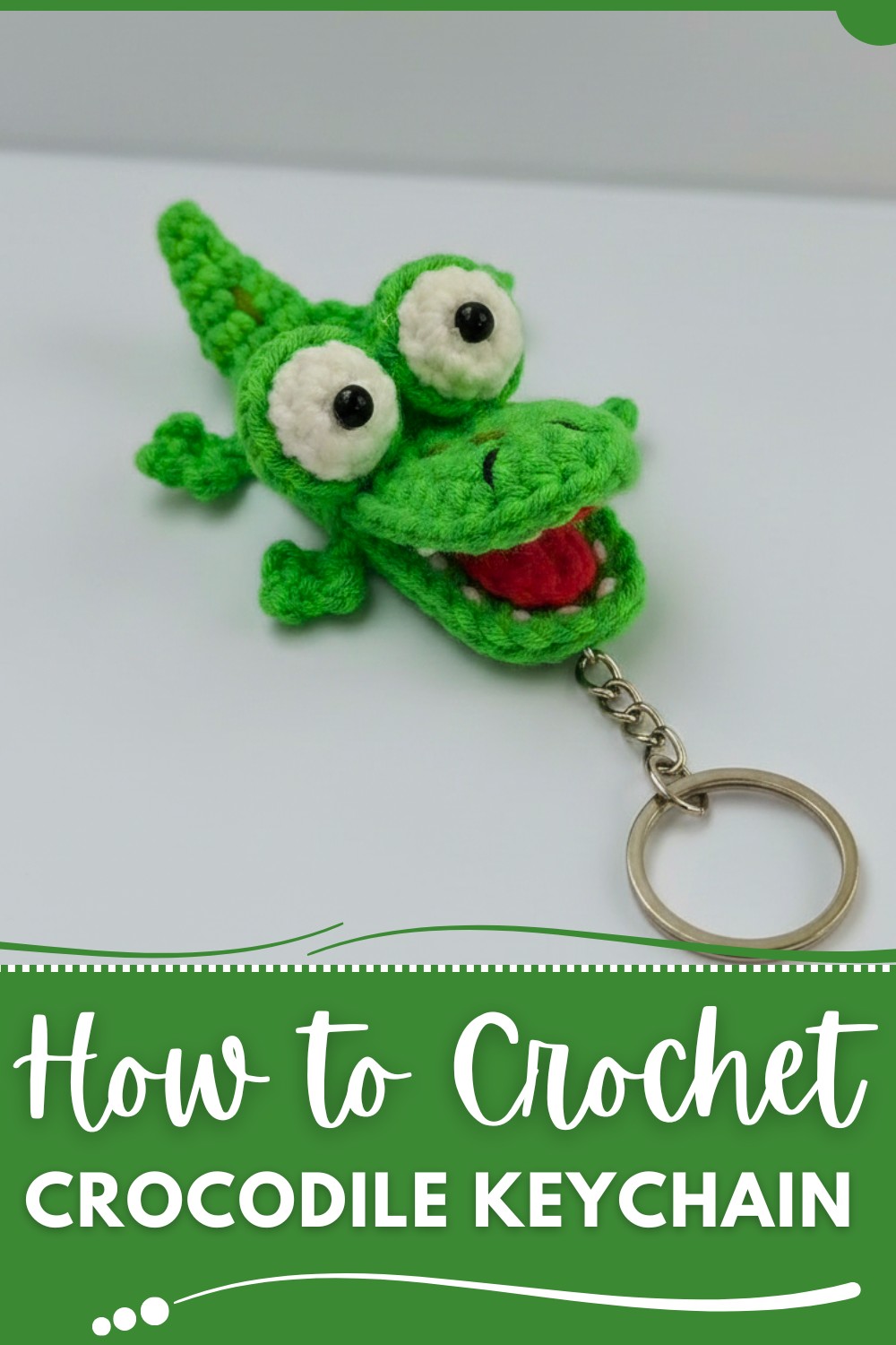 Crochet Cute Crocodile Keychain Pattern