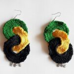 Crochet Earrings In Jamaican Colors Tutorial 1