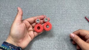 Crochet Earrings Step By Step Tutorial 1