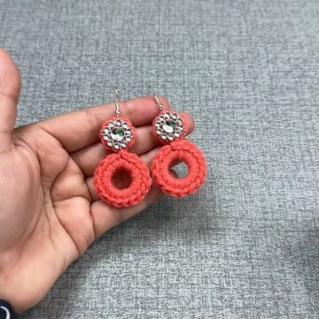 Crochet Earrings Step By Step Tutorial 1