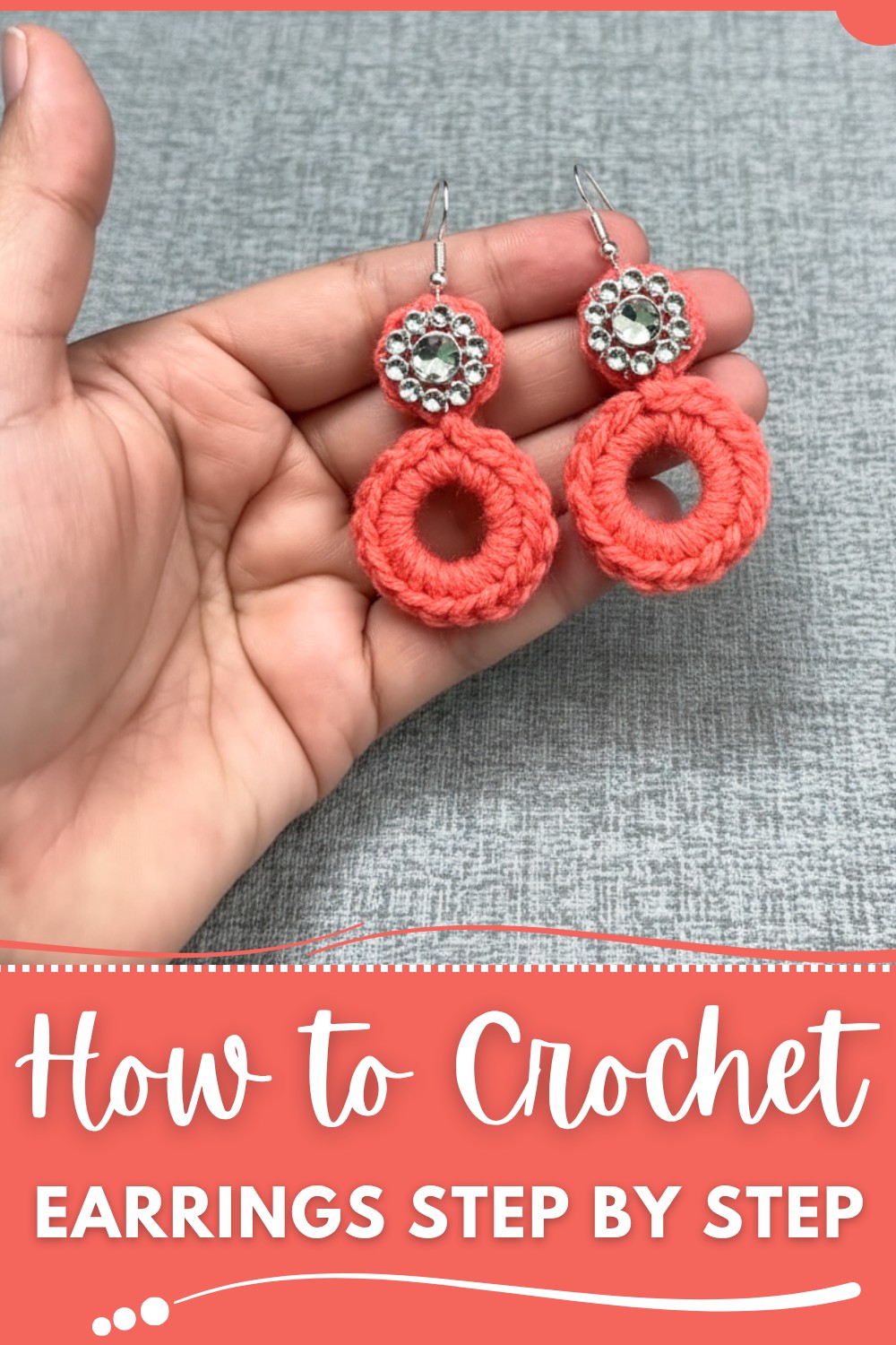 Crochet Earrings Step By Step Tutorial