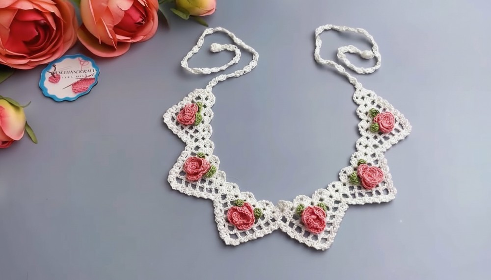 Crochet Floral Lace Headband Pattern 10